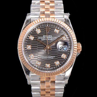 홍콩명품 [로렉스] 남성용 904L스틸!! 2023신형 데이져스트 36mm II m126231 !! 로즈골드 그레이 다이얼 브레이슬릿 신형 Cal.3235 오토매틱 무브먼트 ROL19325  