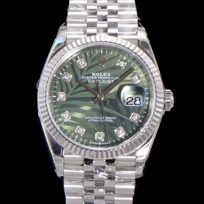 홍콩명품 [로렉스] 남성용 904L스틸!! 2023신형 데이저스트 36mm II m126234-0055 올리브 그린 다이얼  큐빅인덱스 스틸 브레이슬릿 신형 Cal.3235 오토매틱 무브먼트 ROL16119  