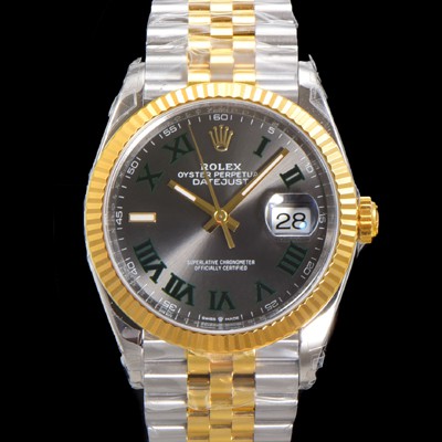 홍콩명품 [로렉스] 남성용 904L스틸!! 2023신형 데이져스트 36mm II m126233-0015 !! 18K 옐로골드 그레이다이얼 브레이슬릿 신형 Cal.3235 오토매틱 무브먼트 ROL29324  