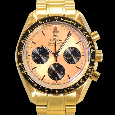 홍콩명품 [오메가] 남성용 스피드마스터 문워치  프로페셔널 수동기계식 1861타입  42mm 18K 옐루골드 메탈줄 옐루다이얼 omg26640  