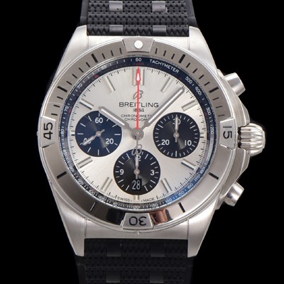 홍콩명품 [브라이틀링] 남성용 크로노맷 B01 오토매틱 ETA7750-2 타입 42mm 금장시계 우레탄줄 화이트다이얼 bre41570  