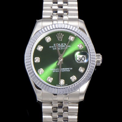 홍콩명품 [로렉스] 여성용 데이져스트 오이스터 31mm 레이디 오토매틱 5열 브레이슬릿 메탈줄 그린다이얼 rol58490  