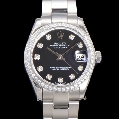 홍콩명품 [로렉스] 여성용 데이져스트 오이스터 31mm 레이디 오토매틱 보석/다이아몬드 3열 브레이슬릿 메탈줄 블랙다이얼 rol98204  