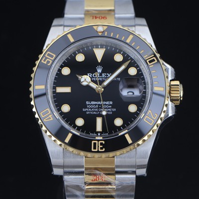 홍콩명품 [로렉스] 남성용 신형 서브마리너 m126613ln 18k옐로우골드 도금 콤비 41mm 블랙 다이얼 Cal.3235 오토매틱 무브먼트 ROL91914  