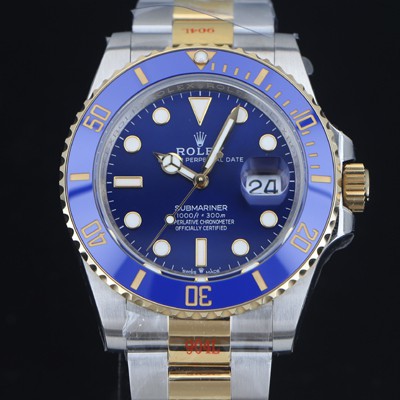 홍콩명품 [로렉스] 남성용 신형 서브마리너 m126613ln 18k옐로우골드 도금 콤비 41mm 블루 다이얼 Cal.3235 오토매틱 무브먼트 ROL91915  