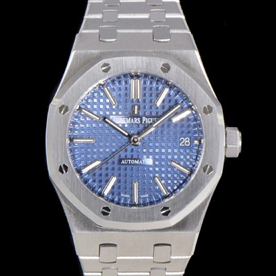 홍콩명품 [오데마피게] 남성용 하이엔드 37mm로얄오크 15450ST 블루 와플 다이얼 Cal.3120오토매틱 무브먼트 AUD6508  