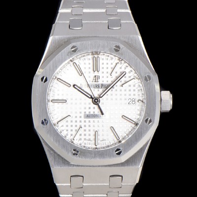 홍콩명품 [오데마피게] 남성용 하이엔드 37mm로얄오크 15450ST 화이트 와플 다이얼 Cal.3120오토매틱 무브먼트 AUD6502  