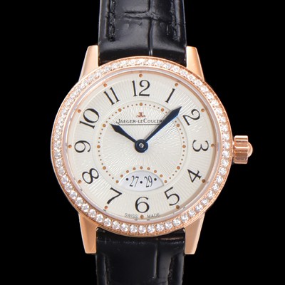 홍콩명품 [예거르꿀뜨르] 여성용 마스터 울트라 퍼페추얼 캘린더 쿼츠 34mm 18K 로즈골드 다이아베젤 화이트다이얼  jag87295  