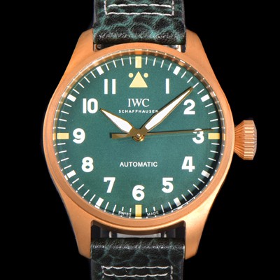 홍콩명품 [아이더블유씨] 남성용 빅 파일럿 워치 IW329702 브론즈 스핏파이어 43mm 오토매틱 9015 타입 가죽줄 그린다이얼 iwc39263  