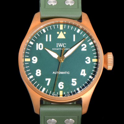 홍콩명품 [아이더블유씨] 남성용 빅 파일럿 워치 IW329702 브론즈 스핏파이어 43mm 오토매틱 9015 타입 러버스트랩 그린다이얼 iwc39264  