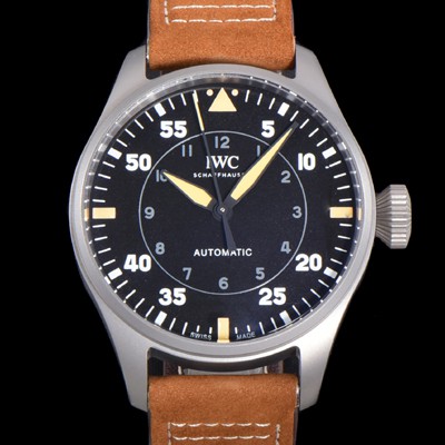 홍콩명품 [아이더블유씨] 남성용 빅 파일럿 워치 IW329701 티타늄 43mm 오토매틱 9015 타입 가죽줄 블랙다이얼 iwc39268  