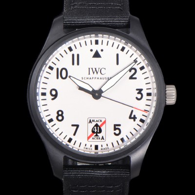 홍콩명품 [아이더블유씨] 남성용 파일럿 IW326905 오토매틱 41mm 세라믹재질 나토천/가죽줄 믹스 블랙 다이얼 iwc29054  