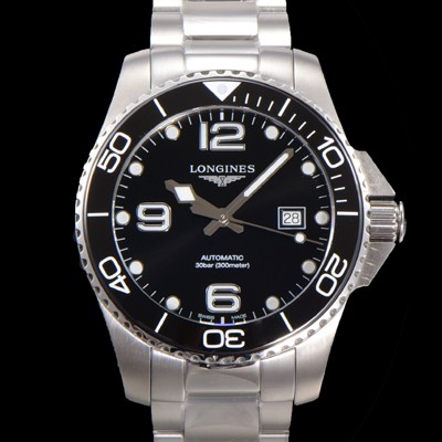 홍콩명품 [론진] 남성용 하이드로콘퀘스트 L3.781.4.56.6 세라믹 베젤 41mm 블랙 다이얼 L888 오토매틱 무브먼트  lon2917  