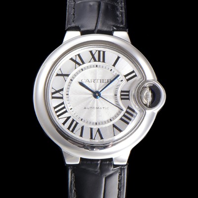 홍콩명품 [까르띠에] 여성용 신상 발롱블루 W6920085 가죽줄 화이트 다이얼 33mm 오토매틱 무브먼트 CAR0147  