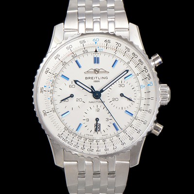 홍콩명품 [브라이틀링] 남성용 네비타이머 AB0139A71G1A1 크로노그래프 ETA7750-2 타입 오토매틱 43mm 메탈줄 화이트 다이얼 bre6002  
