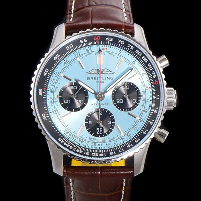홍콩명품 [브라이틀링] 남성용 네비타이머 AB0138241C1P1 크로노그래프 ETA7750-2 타입 오토매틱 43mm 가죽줄 블루 다이얼 bre5995  