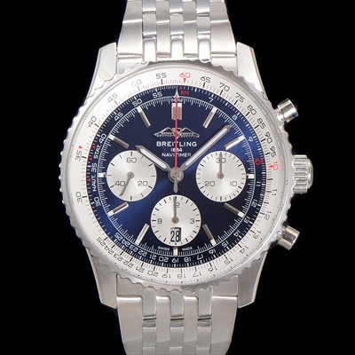 홍콩명품 [브라이틀링] 남성용 네비타이머 AB0137211C1P1 크로노그래프 ETA7750-2 타입 오토매틱 43mm 메탈줄 블루 다이얼 bre6006  