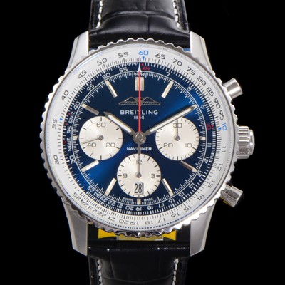 홍콩명품 [브라이틀링] 남성용 네비타이머 AB0139631C1P1 크로노그래프 ETA7750-2 타입 오토매틱 43mm 가죽줄 블루 다이얼 bre5998  