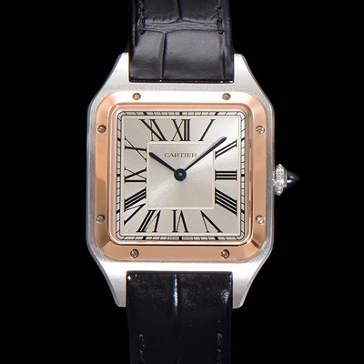 홍콩명품 [까르띠에] 남여공용 산토스 W2SA0019 쿼츠 43.5mm M 사이즈 18K 로즈골드 화이트 다이얼 car69324  