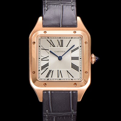 홍콩명품 [까르띠에] 남여공용 산토스 WGSA0021 쿼츠 43.5mm M 사이즈 18K 로즈골드 화이트 다이얼 car69325  