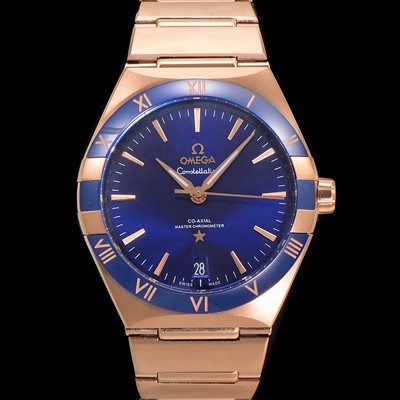 홍콩명품 [오메가] 남성용 1:1수제공정! 131.63.41.21.03.001 무브UP 컨스틸레이션 코-엑시얼 마스터 오토매틱 Cal.8900타입 41mm 18K 로즈골드 메탈줄 블루 다이얼 omg20186  