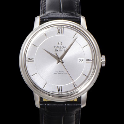 홍콩명품 [오메가] 남성용 드빌 프레스티지 424.13.40.20.02.001 오토매틱 Cal.2500타입 39.5mm 가죽줄 실버 다이얼 omg20207  