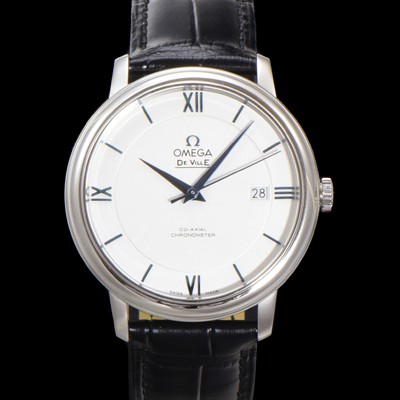 홍콩명품 [오메가] 남성용 드빌 프레스티지 424.53.40.20.04.001 오토매틱 Cal.2500타입 39.5mm 가죽줄 실버 다이얼 omg20208  