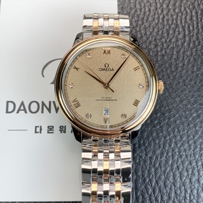 홍콩명품 [오메가] 남성용 드빌 프레스티지 434.20.40.20.59.001 오토매틱 Cal.8800타입 40mm 18K 로즈골드 메탈줄 샴페인색 다이얼 omg20215  