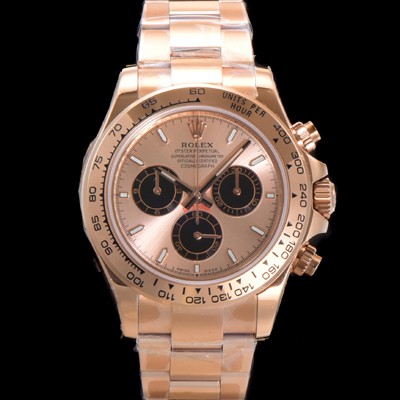 홍콩명품 [로렉스] 남성용 코스모그래프 데이토나 m126505-0003 18K 로즈골드 40mm 크로노그래프 7750 오토매틱 무브먼트 핑크 다이얼 rol5335  
