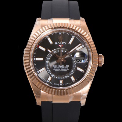 홍콩명품 [로렉스] 남성용 스카이더웰러 m336235-0004 18K 로즈골드 42mm 오토매틱 Cal.9002 타입 우레탄줄 그레이 다이얼 rol5314  