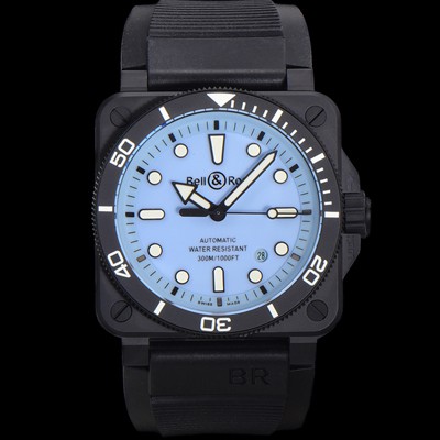홍콩명품 [벨엔로즈] 남성용 인스트루먼트03 BR03A-D-LM-CESRB 오토매틱 2892타입 42mm 세라믹 우레탄줄 블루 다이얼 bel4108  