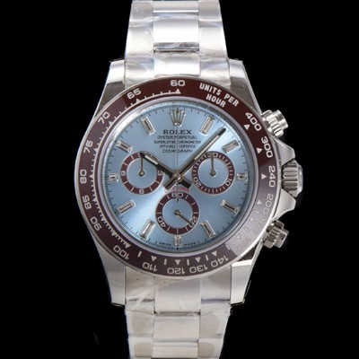 홍콩명품 [로렉스] 남성용 코스모그래프 데이토나 플래티넘 m126506-0002 세라믹 베젤 40mm 크로노그래프 7750 오토매틱 무브먼트 바게트 아이스 블루 다이얼 rol5321  