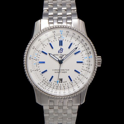 홍콩명품 [브라이틀링] 남성용 네비타이머 A173263A1G1P1 크로노그래프 오토매틱 2824 타입 41mm 메탈줄 화이트 다이얼 bre6030  