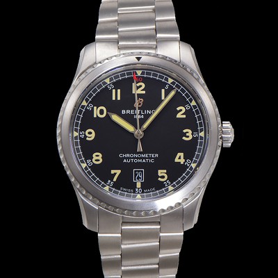 홍콩명품 [브라이틀링] 남성용 네비타이머 A17314101B1A1 오토매틱 2824 타입 41mm 메탈줄 블랙 다이얼 bre6053  