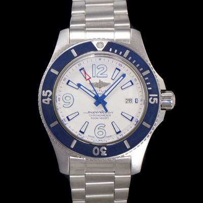 홍콩명품 [브라이틀링] 남성용 슈퍼오션 A17366D81A1S1 오토매틱 2824타입 42mm 메탈줄 화이트 다이얼 bre6045  