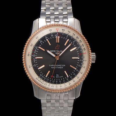 홍콩명품 [브라이틀링] 남성용 네비타이머 U17326211M1A1 크로노그래프 오토매틱 2824 타입 41mm 메탈줄 그레이 다이얼 bre6035  