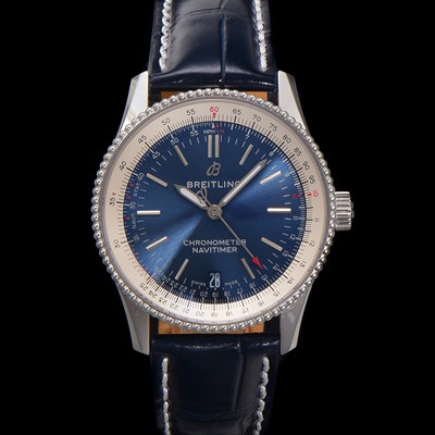 홍콩명품 [브라이틀링] 남성용 네비타이머 A17325211C1P1 크로노그래프 오토매틱 2824타입 38mm 가죽줄 블루 다이얼 bre6028  