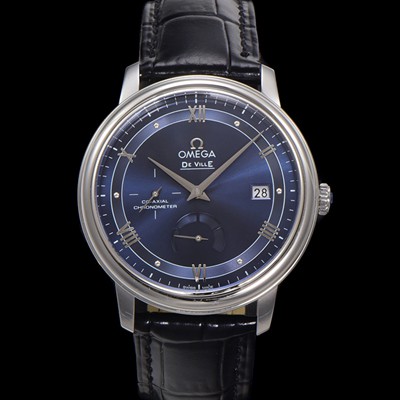 홍콩명품 [오메가] 남성용 드빌 424.13.40.21.03.002 프레스티지 코-액시얼 39.5mm 오토매틱 Cal.2627 타입 빈티지 블루 다이얼 omg0169  