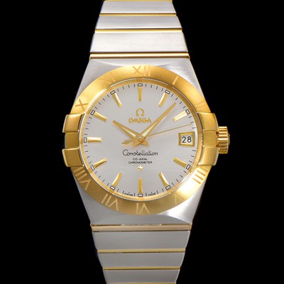 홍콩명품 [오메가] 남성용 컨스틀레이션 123.20.38.21.02.002 18k 옐로우골드 38mm 오토매틱 8500타입 실버 다이얼 omg0155  