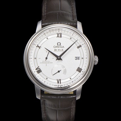 홍콩명품 [오메가] 남성용 드빌 424.13.40.21.02.004 프레스티지 코-액시얼 39.5mm 오토매틱 Cal.2627 타입 빈티지 실버 실크 다이얼 omg0166  