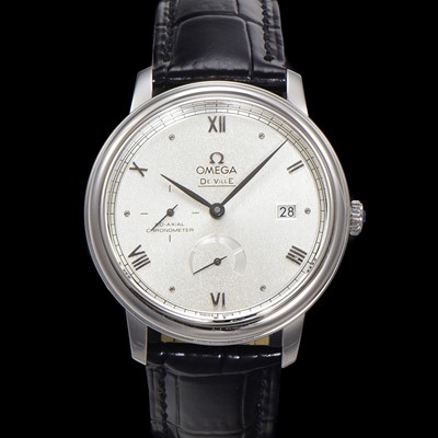 홍콩명품 [오메가] 남성용 드빌 424.13.40.21.02.005 프레스티지 코-액시얼 39.5mm 오토매틱 Cal.2627 타입 실버 선버스트 다이얼 omg0167  