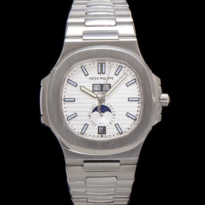 홍콩명품 [파텍필립] 남성용 노틸러스 5726/1A-010 오토매틱 Cal.324 타입 40.5mm 메탈줄 화이트 다이얼 pat2216  