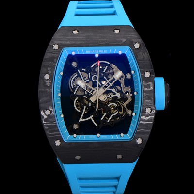 홍콩명품 [리차드밀레] 남성용 RM055 NTPT 카본 케이스 50mm 스켈레톤 다이얼 기계식 수동형 무브먼트 ric0262  