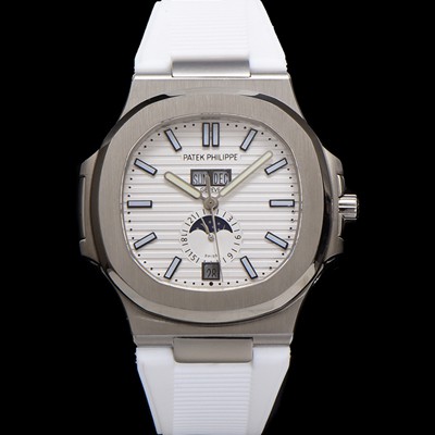 홍콩명품 [파텍필립] 남성용 노틸러스 5726/1A-010 오토매틱 Cal.324 타입 40.5mm 우레탄줄 화이트 다이얼 pat2220  