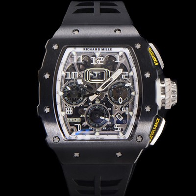 홍콩명품 [리차드밀레] 남성용 RM11-03 티타늄 케이스/블랙 PVD코딩 베젤 크로노그래프 50mm 오토매틱 무브먼트 스켈레톤 다이얼 ric0256  