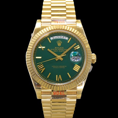 홍콩명품 [로렉스] 남성용 New 데이데이트 m228238-0061 무게187g 18K 옐로우골드 40mm 오토매틱 Cal.2836-2 타입 그린 다이얼 rol5397  