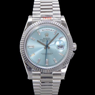 홍콩명품 [로렉스] 남성용 New 데이데이트 m228236-0006 무게187g 40mm 오토매틱 Cal.2836-2 타입 아이스 블루 다이얼 rol5391  