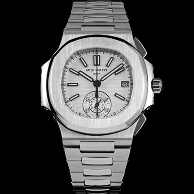 홍콩명품 [파텍필립] 남성용 노틸러스 5980/1A-019 오토매틱 Cal.CH 28-520 C 타입 40.5mm 메탈줄 화이트 다이얼 pat2224  