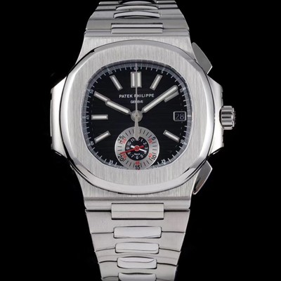 홍콩명품 [파텍필립] 남성용 노틸러스 5980/1A-014 오토매틱 Cal.CH 28-520 C 타입 40.5mm 메탈줄 블랙 다이얼 pat2225  