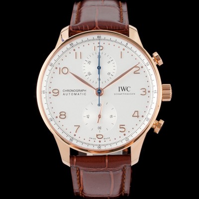 홍콩명품 [아이더블유씨] 남성용 신상품 / 포르투기즈 IW371611 크로노그래프 오토매틱 Cal.69355 타입 41미리 가죽줄 화이트 다이얼 iwc4093  
